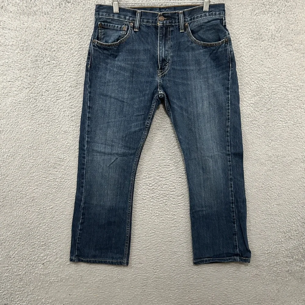 Levis Jeans Mens 33x32 (Fits 33x28) Blue Denim 527 Bootcut Medium Wash Work Wear